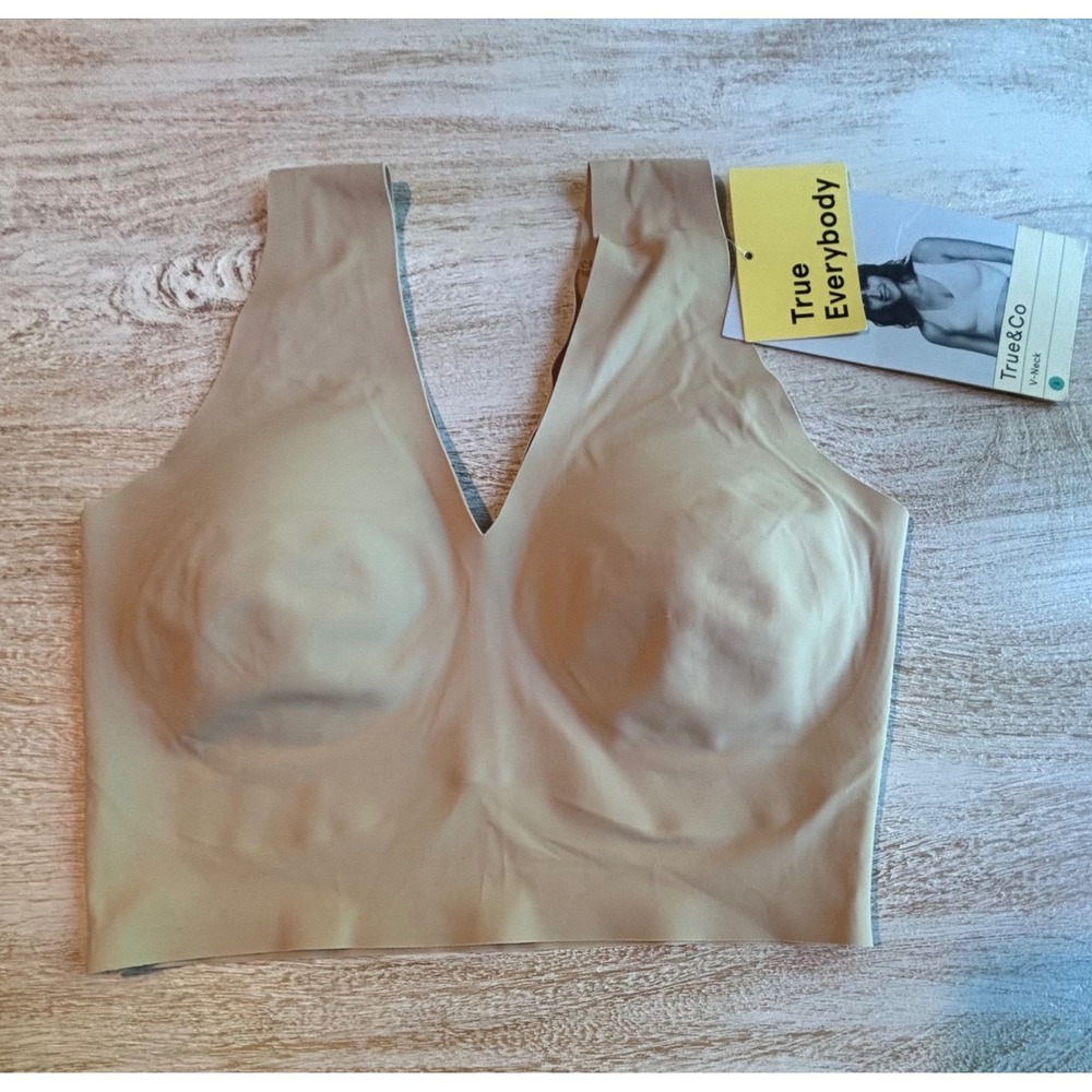 True & Co Small True Everybody V-Neck Bralette 32C 32D 34A 34B